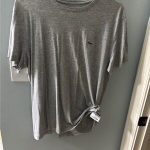 Lacoste Men's Heather Gray Short Sleeve Tee